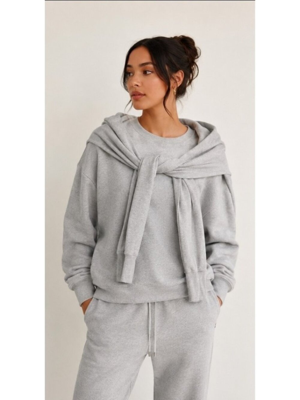 KBB by KAHLANA Women's Long Sleeve 'The Double Layer Crewneck Sweatshirt'(WL76)